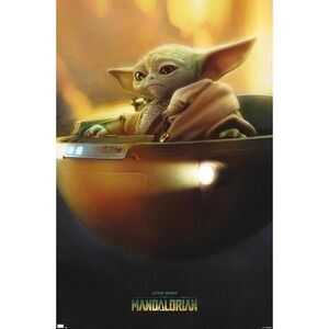 Star Wars Mandalorian Season 3 Grogu in Pod Wall Poster 34"x22.4" Unframed